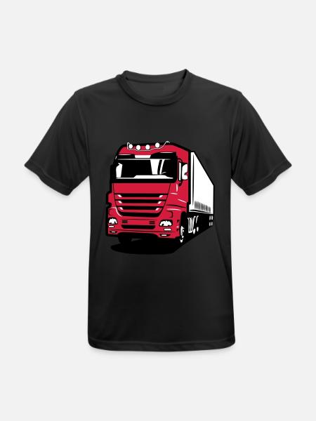 Truck LKW fahren - Herre T-shirt svedtransporterende - sort