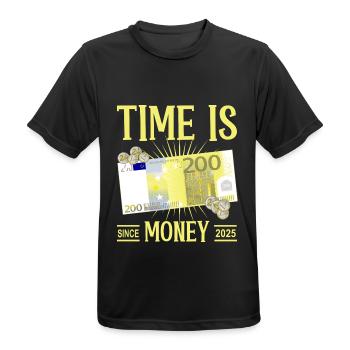 Time is money - Men's Breathable T-Shirt - black - Front - AI Model Male 178 light (178cm)
