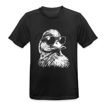 Cool Ente Sonnenbrille - Männer T-Shirt atmungsaktiv - Schwarz - Vorne - AI Model Male 178 light (178cm)