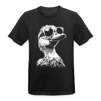 Cool Ente Sonnenbrille - Männer T-Shirt atmungsaktiv - Schwarz - Vorne - AI Model Male 178 light (178cm)