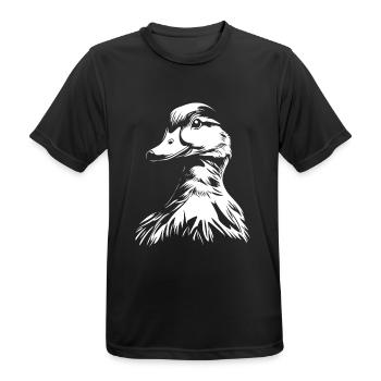 Ente - Männer T-Shirt atmungsaktiv - Schwarz - Vorne - AI Model Male 178 light (178cm)