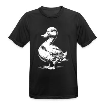Ente - Männer T-Shirt atmungsaktiv - Schwarz - Vorne - AI Model Male 178 light (178cm)