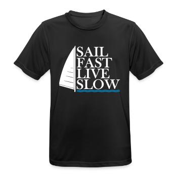 Sail almost live show - Men's Breathable T-Shirt - black - Front - AI Model Male 178 light (178cm)