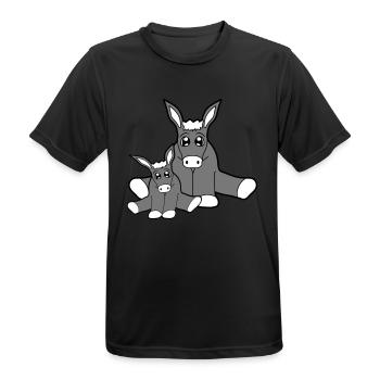 nachwuchs junges mama papa klein baby suess niedli - Männer T-Shirt atmungsaktiv - Schwarz - Vorne - AI Model Male 178 light (178cm)