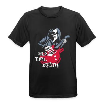 dead_guitar_player_2 - T-shirt respirant Homme - noir - Devant - AI Model Male 178 light (178cm)