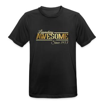 Awesome Since 1953 Birthday Men Women - Men's Breathable T-Shirt - black - Front - AI Model Male 178 light (178cm)