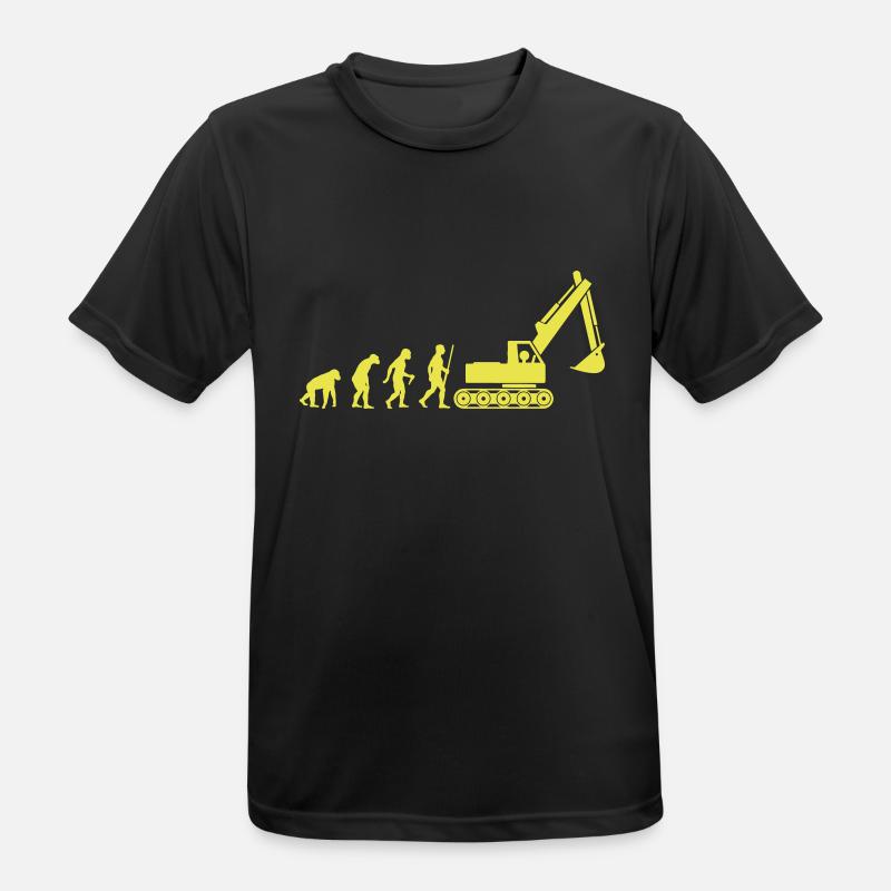 Baggerfahrer Evolution - Männer T-Shirt atmungsaktiv - Schwarz