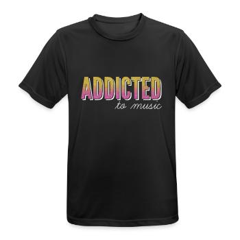 Addicted to music / addicted to music - Men's Breathable T-Shirt - black - Front - AI Model Male 178 light (178cm)