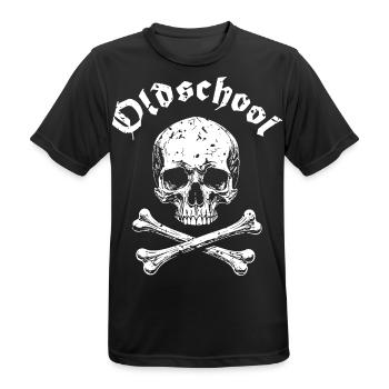 Logo de pirate de la crique OLDSCHOOL - T-shirt respirant Homme - noir - Devant - AI Model Male 178 light (178cm)