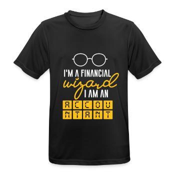 Accountant - Accountant - Auditor - Men's Breathable T-Shirt - black - Front - AI Model Male 178 light (178cm)