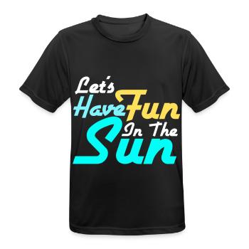 Sonne - Männer T-Shirt atmungsaktiv - Schwarz - Vorne - AI Model Male 178 light (178cm)