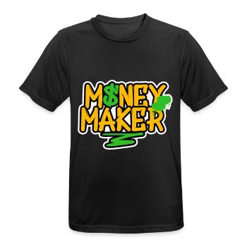 Graffiti Money Maker Spray Can Sprayer Art Urban - Men's Breathable T-Shirt - black - Front - AI Model Male 178 light (178cm)