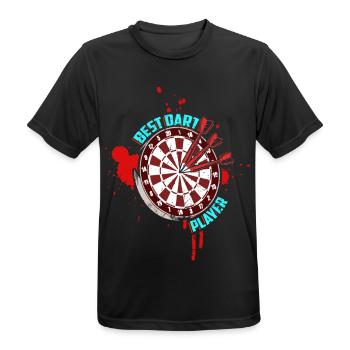 Bester Dartspieler Darter Dart Spieler 180 Darts - Männer T-Shirt atmungsaktiv - Schwarz - Vorne - AI Model Male 178 light (178cm)