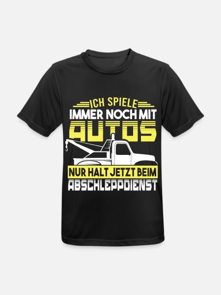 Abschleppdienst Ich spiele immer noch mit Autos - Männer T-Shirt atmungsaktiv - Schwarz