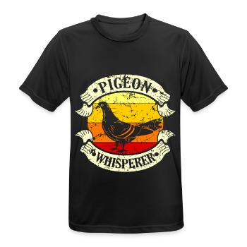 pigeon - T-shirt respirant Homme - noir - Devant - AI Model Male 178 light (178cm)