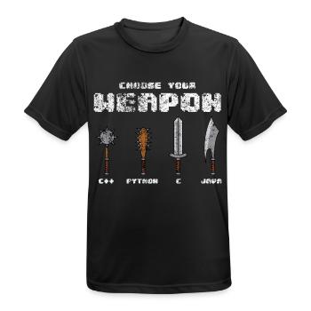 C++ Phyton C Java Software Programmer Coder Witz - Männer T-Shirt atmungsaktiv - Schwarz - Vorne - AI Model Male 178 light (178cm)