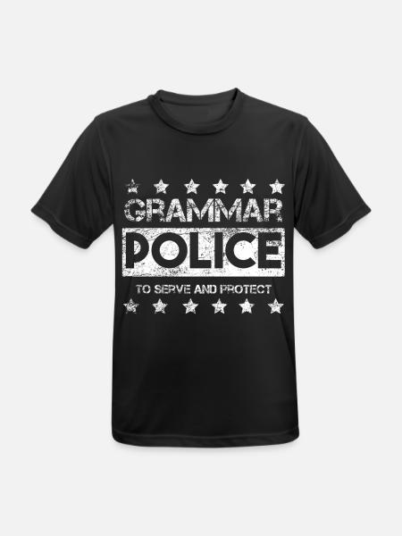 Police grammaire - T-shirt respirant Homme - noir