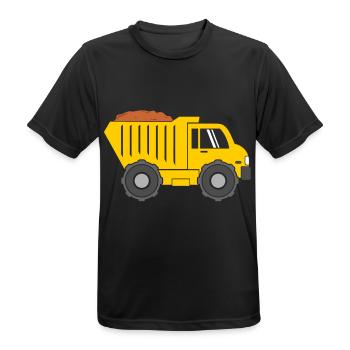 Laster LKW - Männer T-Shirt atmungsaktiv - Schwarz - Vorne - AI Model Male 178 light (178cm)