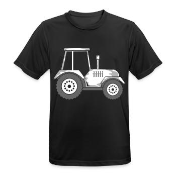 Traktor - Männer T-Shirt atmungsaktiv - Schwarz - Vorne - AI Model Male 178 light (178cm)