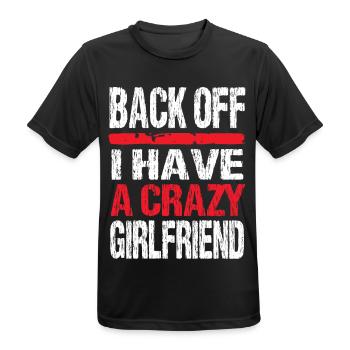Girlfriend Crazy Girlfriend Couples Women - Men's Breathable T-Shirt - black - Front - AI Model Male 178 light (178cm)