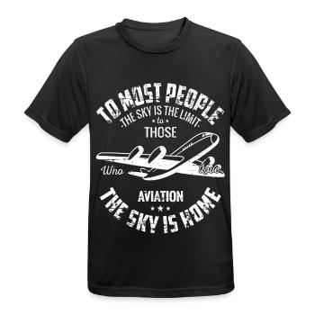 Pilot - Männer T-Shirt atmungsaktiv - Schwarz - Vorne - AI Model Male 178 light (178cm)