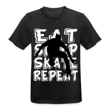 Skateboard kids - Men's Breathable T-Shirt - black - Front - AI Model Male 178 light (178cm)
