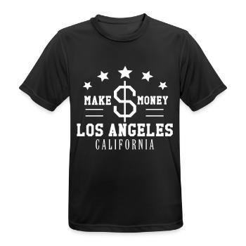 Los Angeles - Männer T-Shirt atmungsaktiv - Schwarz - Vorne - AI Model Male 178 light (178cm)