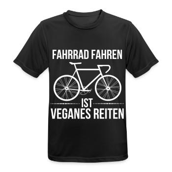 Fahrrad - Männer T-Shirt atmungsaktiv - Schwarz - Vorne - AI Model Male 178 light (178cm)