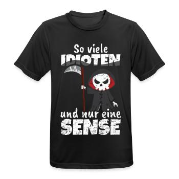 Lustige Sprüche - Männer T-Shirt atmungsaktiv - Schwarz - Vorne - AI Model Male 178 light (178cm)