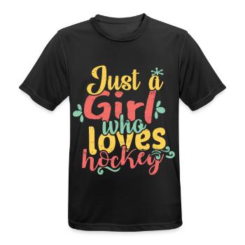 le hockey - T-shirt respirant Homme - noir - Devant - AI Model Male 178 light (178cm)
