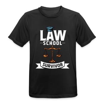 Étudiant en droit en droit - T-shirt respirant Homme - noir - Devant - AI Model Male 178 light (178cm)