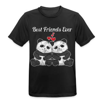Face Mask Friends Best Friend Gift - Männer T-Shirt atmungsaktiv - Schwarz - Vorne - AI Model Male 178 light (178cm)