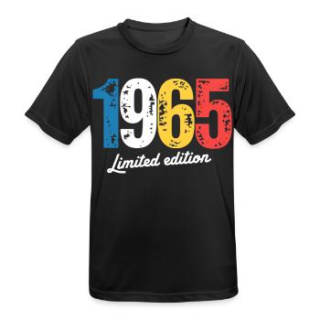 Legend 1965 60th Birthday Gifts for Men Women 60 Y - T-shirt respirant Homme - noir - Devant - AI Model Male 178 light (178cm)
