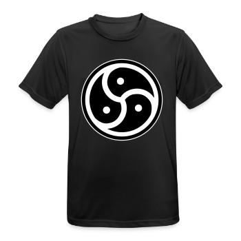 Triskele - Man Woman BDSM Lover Gift - Men's Breathable T-Shirt - black - Front - AI Model Male 178 light (178cm)