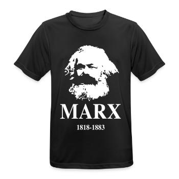 Karl Marx 200e anniversaire - T-shirt respirant Homme - noir - Devant - AI Model Male 178 light (178cm)