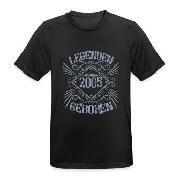 Jahrgang 2005 Geburtstag Sprüche - Männer T-Shirt atmungsaktiv - Schwarz - Vorne - AI Model Male 178 light (178cm)