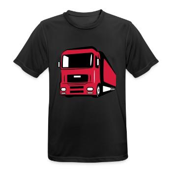 Symbole de camion camion - T-shirt respirant Homme - noir - Devant - AI Model Male 178 light (178cm)