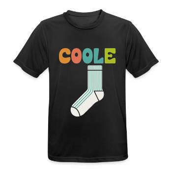 Chaussette cool - design motivant amusant - T-shirt respirant Homme - noir - Devant - AI Model Male 178 light (178cm)