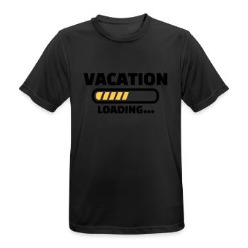 Urlaub - Männer T-Shirt atmungsaktiv - Schwarz - Vorne - AI Model Male 178 light (178cm)