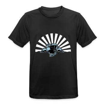 Motorboot 3C - Farbwechsel - Männer T-Shirt atmungsaktiv - Schwarz - Vorne - AI Model Male 178 light (178cm)