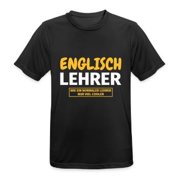 Englischlehrer Geschenk - Männer T-Shirt atmungsaktiv - Schwarz - Vorne - AI Model Male 178 light (178cm)