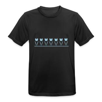 Tulpen - Männer T-Shirt atmungsaktiv - Schwarz - Vorne - AI Model Male 178 light (178cm)