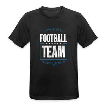 Équipe de football - T-shirt respirant Homme - noir - Devant - AI Model Male 178 light (178cm)