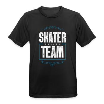 Skater Team - Men's Breathable T-Shirt - black - Front - AI Model Male 178 light (178cm)