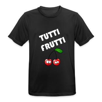 Beliebte Sprueche Tutti Frutti Design - Männer T-Shirt atmungsaktiv - Schwarz - Vorne - AI Model Male 178 light (178cm)