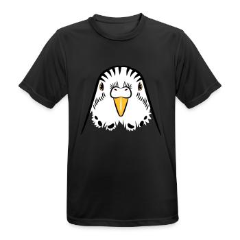 wellensittich head - Men's Breathable T-Shirt - black - Front - AI Model Male 178 light (178cm)