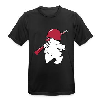 Fusil de chasse au fusil soldat - T-shirt respirant Homme - noir - Devant - AI Model Male 178 light (178cm)
