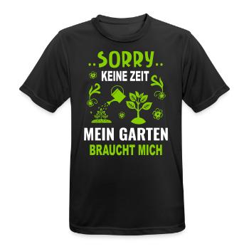 Garten Gartenarbeit gärtnern Gärtner Gießkanne - Männer T-Shirt atmungsaktiv - Schwarz - Vorne - AI Model Male 178 light (178cm)
