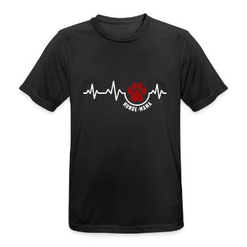 Heartbeat - Hundemama Für Hundefreunde - Männer T-Shirt atmungsaktiv - Schwarz - Vorne - AI Model Male 178 light (178cm)