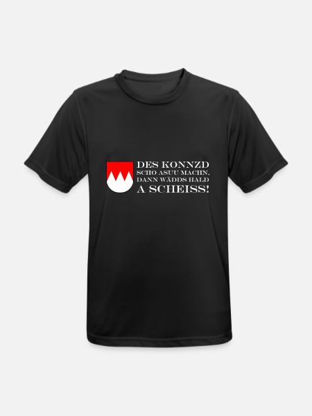 Des konnzd scho machn, dann wädds hald a Scheiss - Männer T-Shirt atmungsaktiv - Schwarz